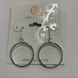 NWT: Giani Bernini drop hoop earrings
